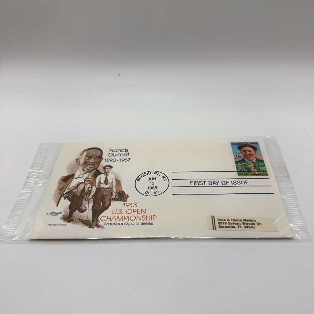 1988 Francis Ouimet 1913 U.S. Open Golf First Day Cover FDC Stamp Envelope